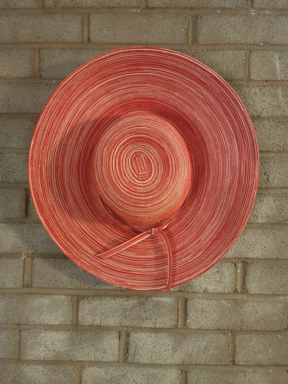 buttons Red/ White Woven Sun Hat